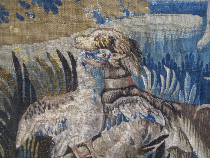 Flemish Wool and Silk Verdure Tapestry
